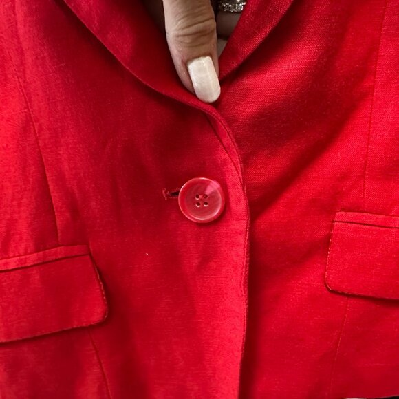 Forever 21, Red, Linen, Blazer - Picture 2 of 7